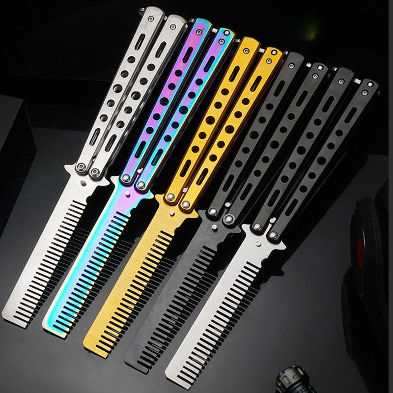Men'S Grooming Brush - Портативная расческа-бабочка, складная расческа для мужчин,