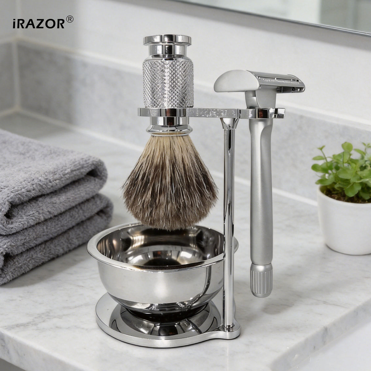 Men'S Grooming Gifts - Набор безопасной бритвы iRAZOR Butterfly Open