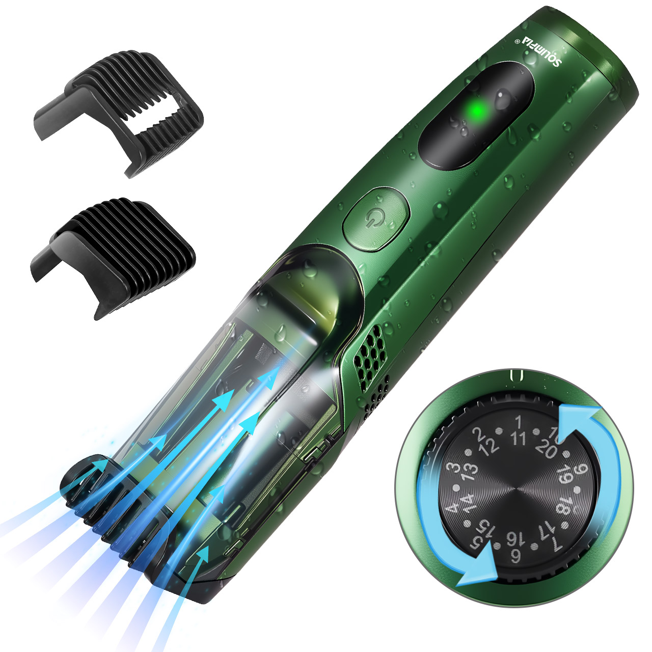 Men'S Grooming Vacuum - Беспроводной триммер для бороды Solimpia для