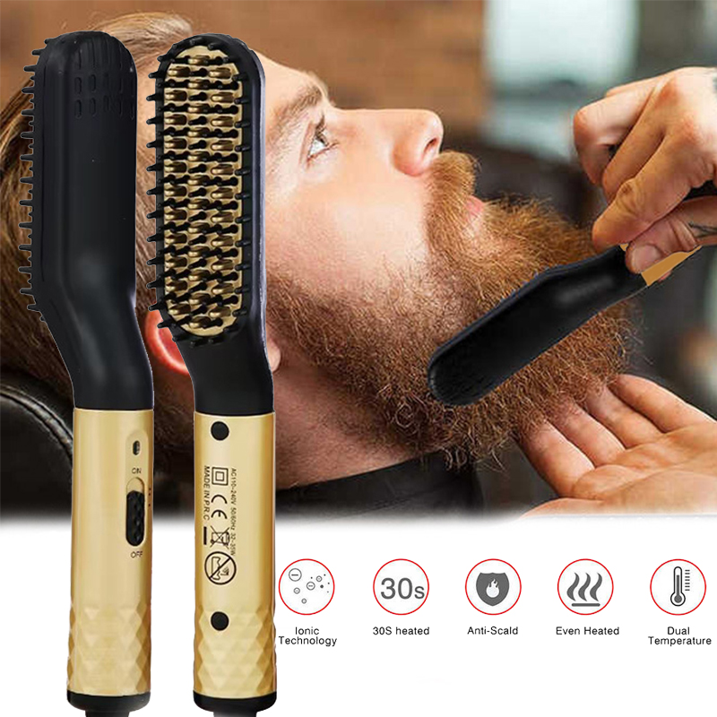 Men'S Grooming Brush - Портативные выпрямители для волос с подогревом,