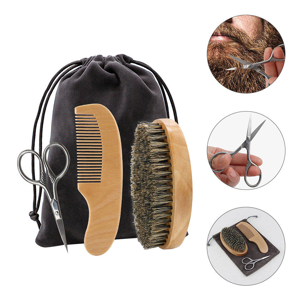 Men'S Grooming Brush - Набор для ухода за бородой для