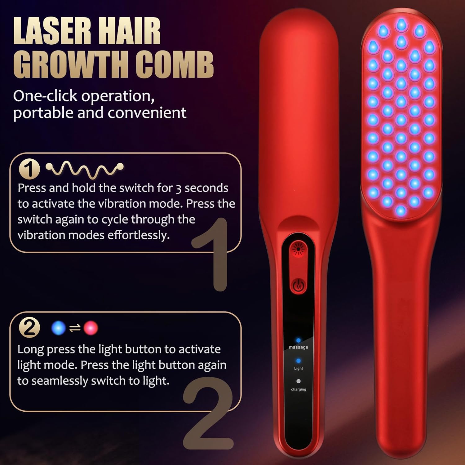 Лазерная расческа для роста во – обзор и цена Men'S Grooming Brush